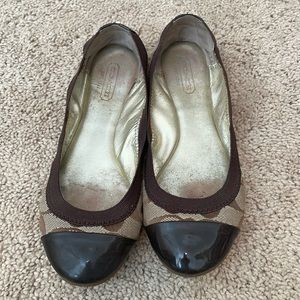 Brown ballet flats from Coach